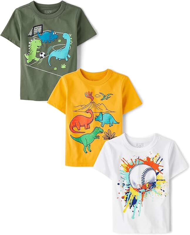 Baby Boys' and Toddler Long Sleeve Graphic T-Shirts Pack