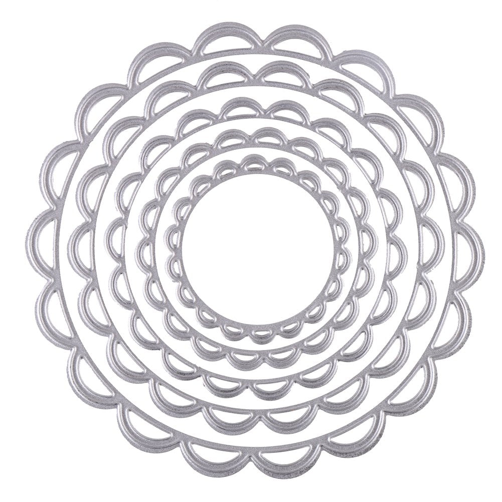 Sunflower Metal Cutting Dies Set 5pcs Silver