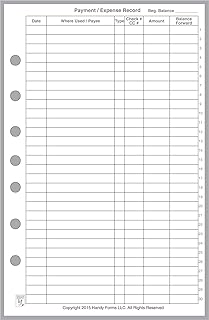 Classic 5.5" x 8.5" Payment and Expense Record Book