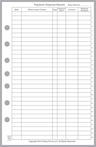 Classic 5.5" x 8.5" Payment and Expense Record Book