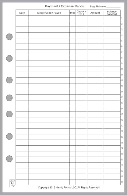 Classic 5.5" x 8.5" Payment and Expense Record Book