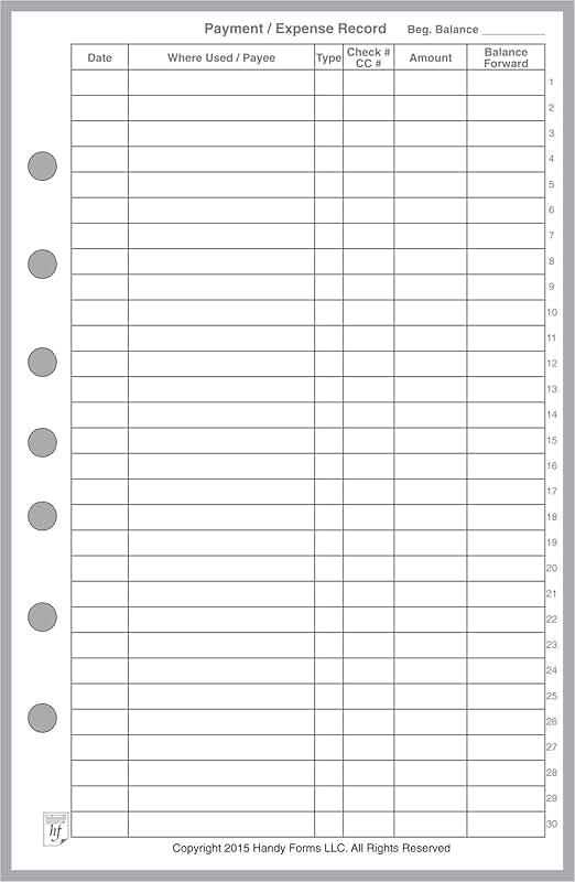 Classic 5.5" x 8.5" Payment and Expense Record Book
