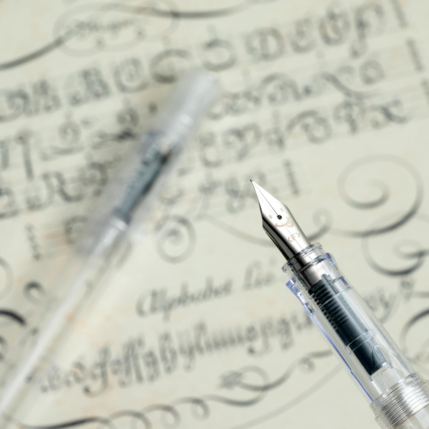 Kakuno Clear Barrel Fountain Pen with Extra Fine Nib