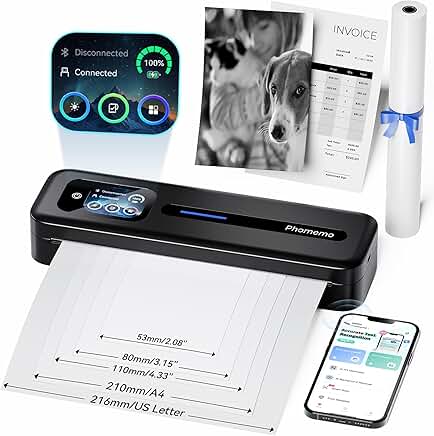 Portable Bluetooth Thermal Printer with Touchscreen