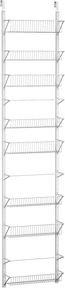 Over the Door 9-Tier Pantry Organizer in White