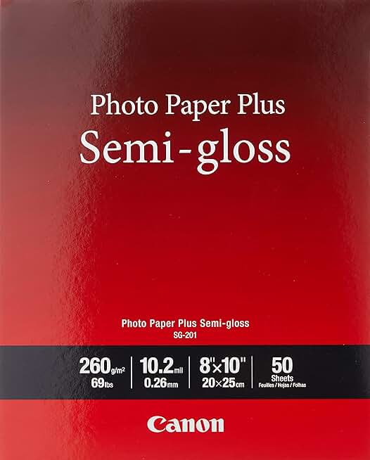8x10 Semi-Gloss Photo Paper, 50 Sheets