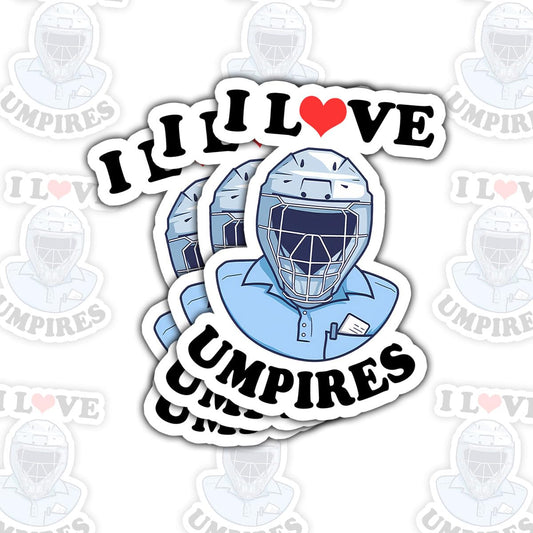 Set of 3 Umpire Quote Vinyl Stickers, 3 Inches