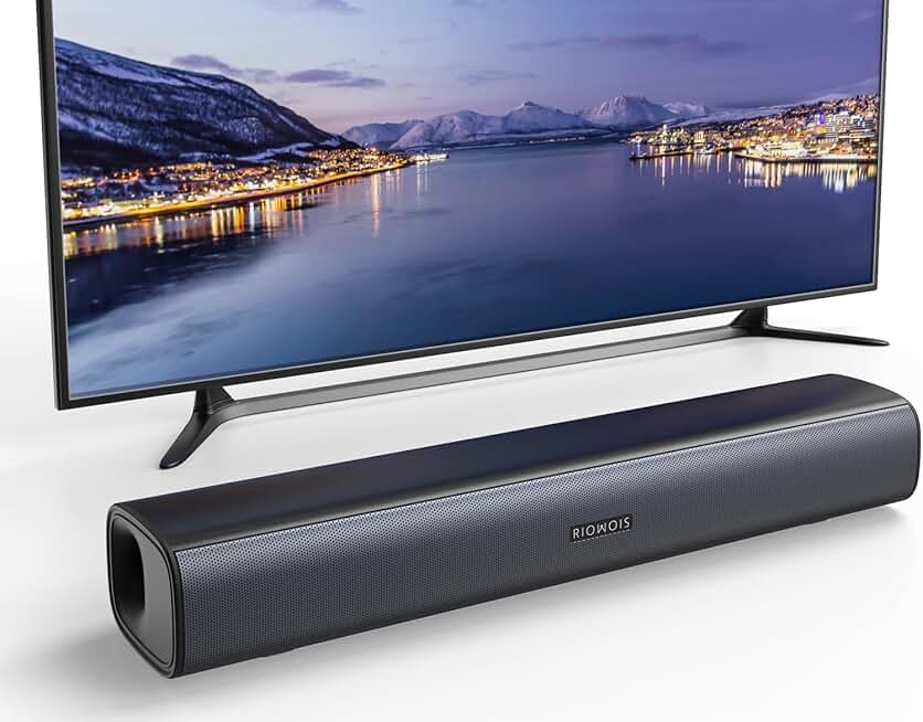 Wall-Mountable Home Audio Soundbar with Bass Reflector
