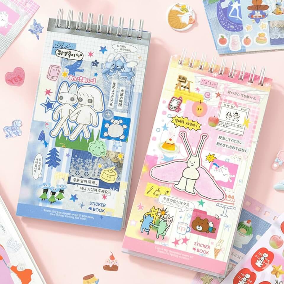 40 Sheets of Cute Sticker Book for Journals and Crafts