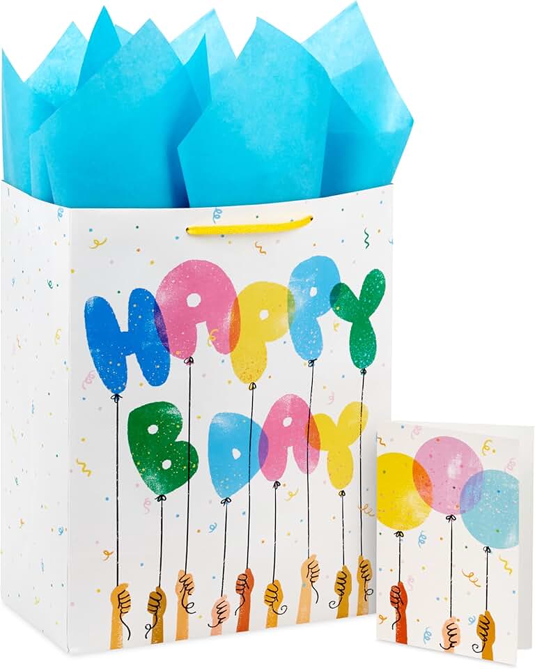 Large 13-inch Gift Bag with Tissue and Card