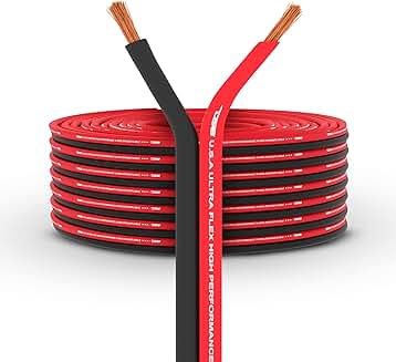 16-GA Ultra Flex Speaker Wire, 100 ft, Red and Black