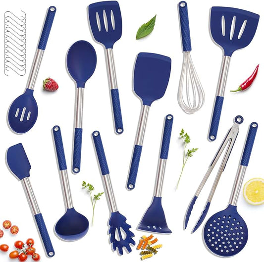15-Piece Heat-Resistant Silicone Kitchen Utensil Set