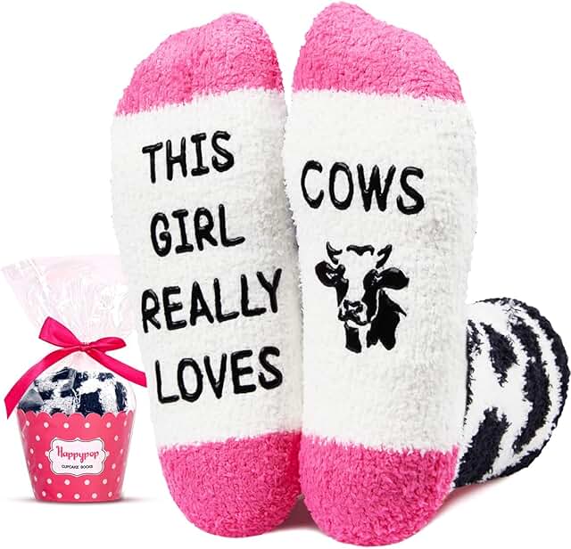 Cow Print Socks for Women, Perfect Gift for Animal Lovers