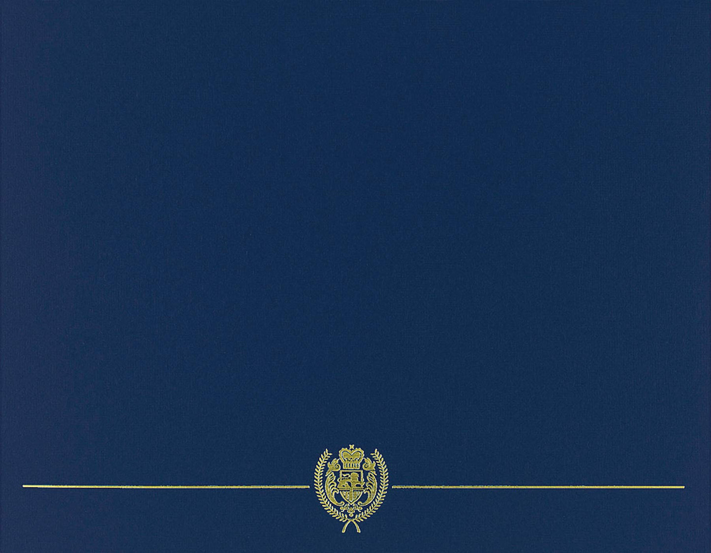 Navy Classic Crest Certificate Cover, 12"x 9.375", 5 Pack