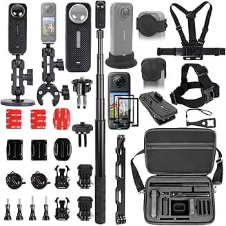 Accessories Kit for Insta360 X4 with case and mounts