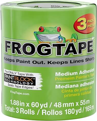 Multi-Surface Painters Tape, 2 Inch, Green, 3 Rolls