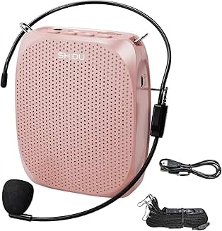 Portable Voice Amplifier with Microphone and MP3 Support