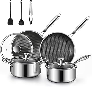 10-Piece Nonstick Cookware Set with Lids
