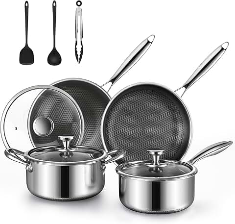 10-Piece Nonstick Cookware Set with Lids