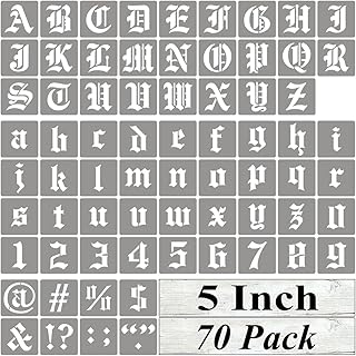 5 Inch Alphabet Letter Stencils Pack for Painting