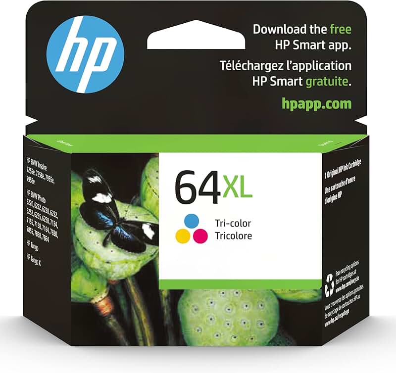 High-Yield Tri-Color Ink Cartridge for Printers
