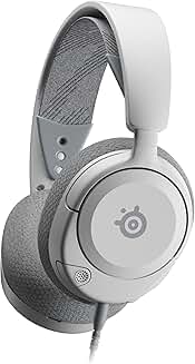 Lightweight White Gaming Headset with Noise-Canceling Mic