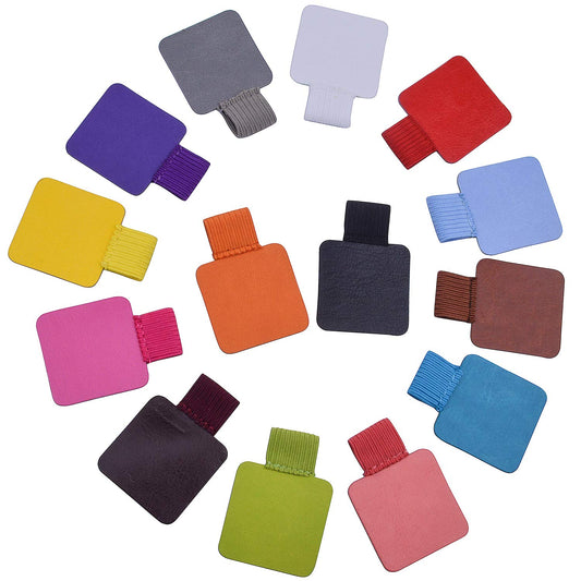 14-Piece Self-Adhesive Leather Pen Loop Set