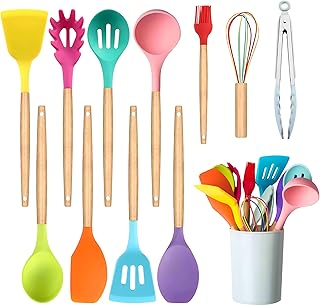 12-Piece Colorful Silicone Kitchen Utensil Set