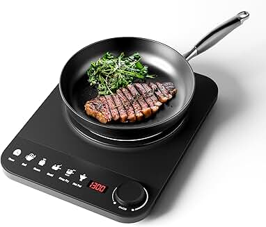 Portable 1300W Induction Cooktop with 5 Modes and Touch Control