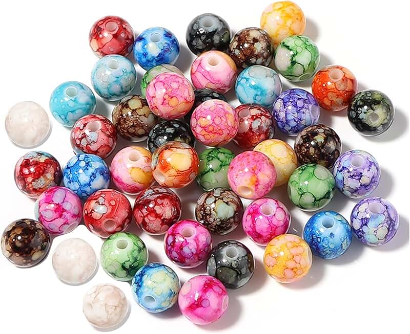 200 Acrylic Crystal Beads for Jewelry Making, 14mm