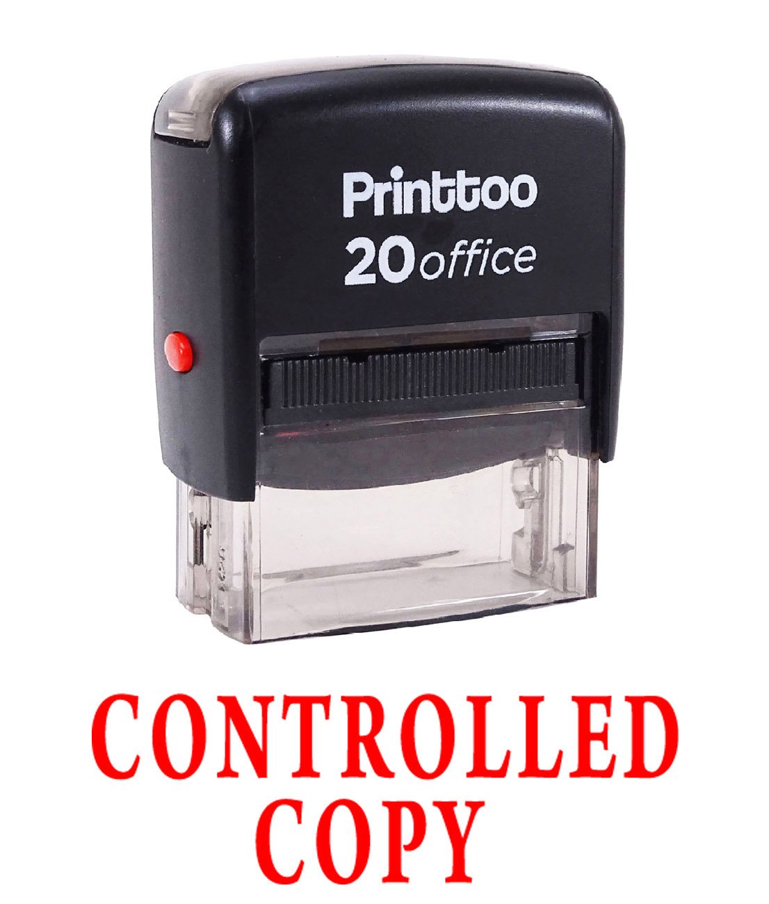 Red Self-Inking Rubber Stamp for Office Use