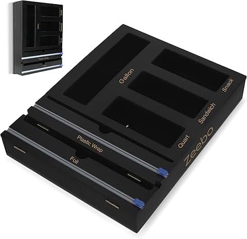 6-in-1 Bamboo Drawer Organizer for Bags and Wraps