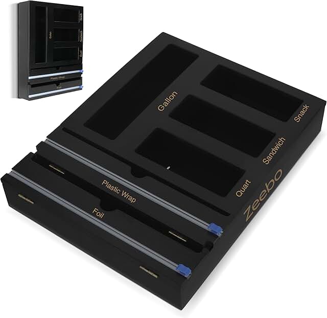 6-in-1 Bamboo Drawer Organizer for Bags and Wraps