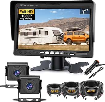 7-Inch HD 1080P Backup Camera with Wide Angle View