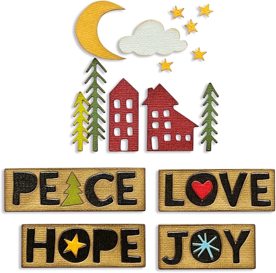 16-Piece Christmas Cutouts Die Set