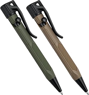 Weatherproof Olive Drab and Flat Dark Earth Mini Bolt-Action Pens, 2 Pack
