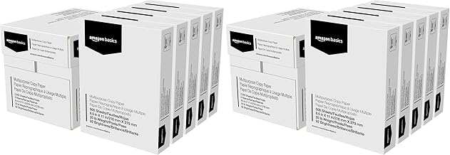 Multipurpose Copy Printer Paper, 8.5" x 11", 20 lb, 5 Reams