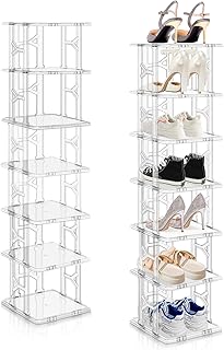 Vertical Shoe Organizer with 14 Tiers