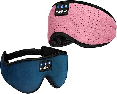 Breathable Bluetooth Sleep Headphones and Eye Mask (2 Pack)