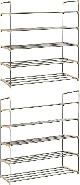 5-Tier Shoe Storage Rack for Closet and Entryway