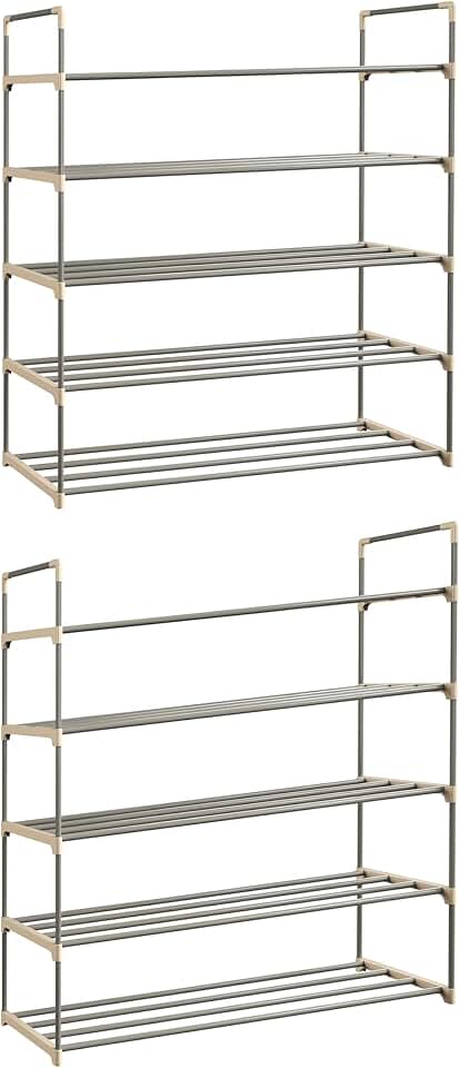 5-Tier Shoe Storage Rack for Closet and Entryway