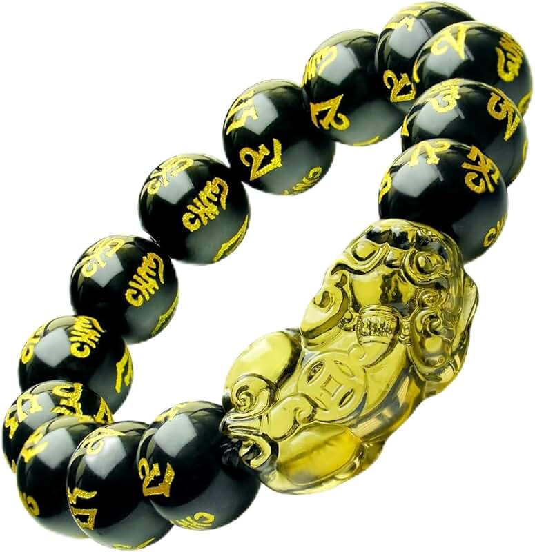 Black Obsidian Pixiu for Luck and Wealth