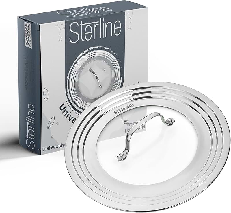12.5-Inch Tempered Glass Cookware Lid with Silicone Rim