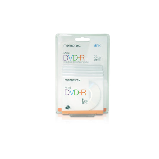 30 min./1.4 GB Mini DVD-R (5-Pack)