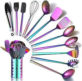 Rainbow 13-Piece Stainless Steel Kitchen Utensils Set