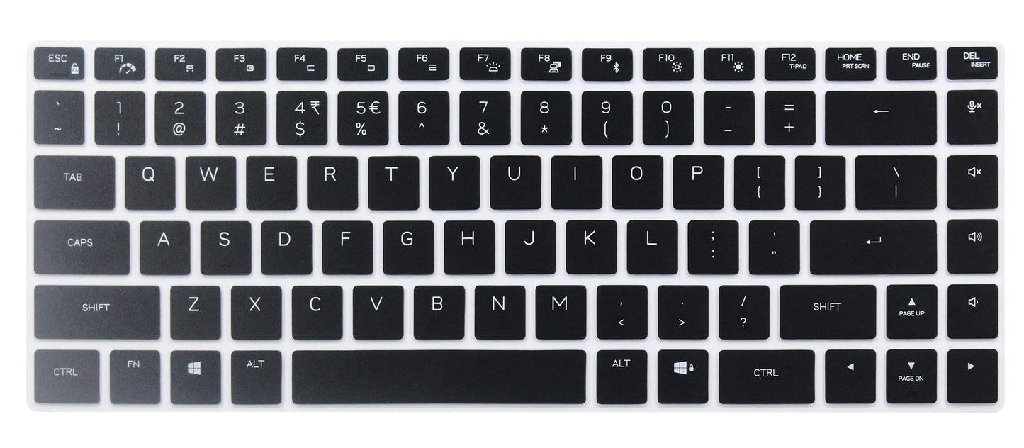 Black silicone keyboard cover for gaming laptops