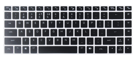 Black silicone keyboard cover for gaming laptops