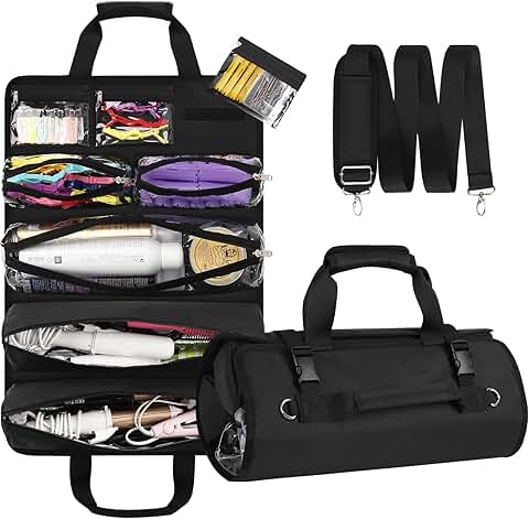 Travel Hair Tool Bag with Detachable Pouches