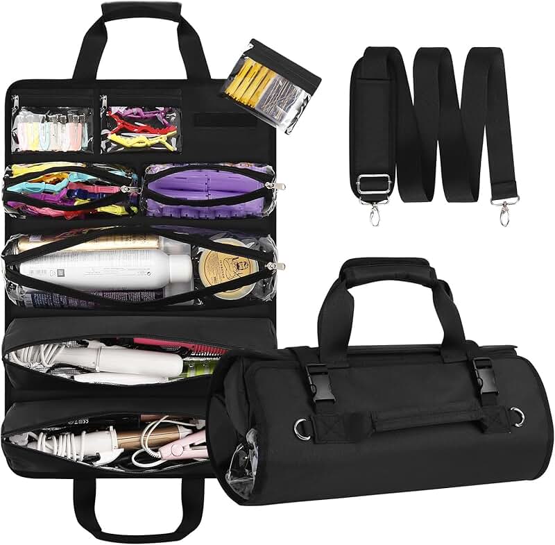 Travel Hair Tool Bag with Detachable Pouches