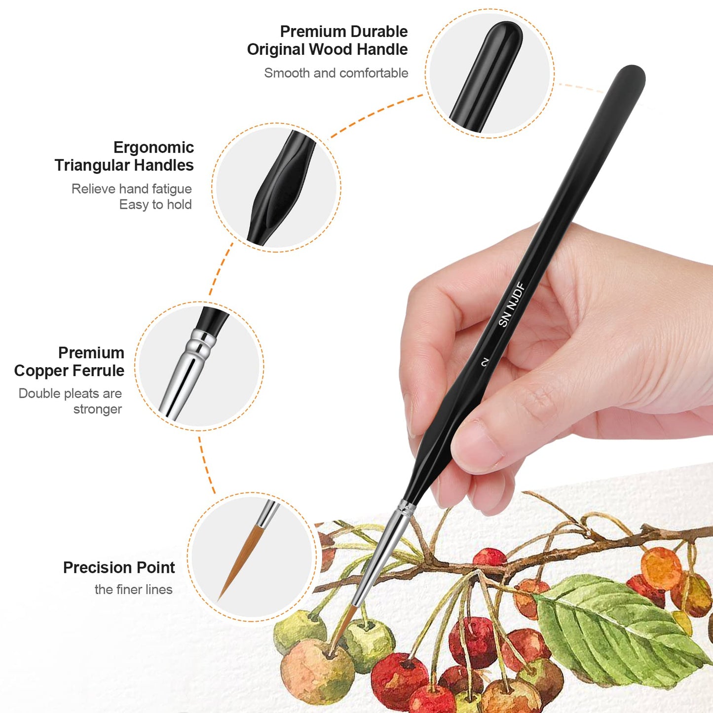 Fine Detail Paint Brush Set for Miniatures and Art